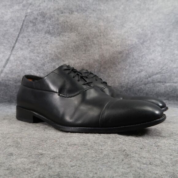 Hart Schaffner Marx Shoe Men 11 Oxford Cap Toe Formal Professional Classic Black - Picture 1 of 16
